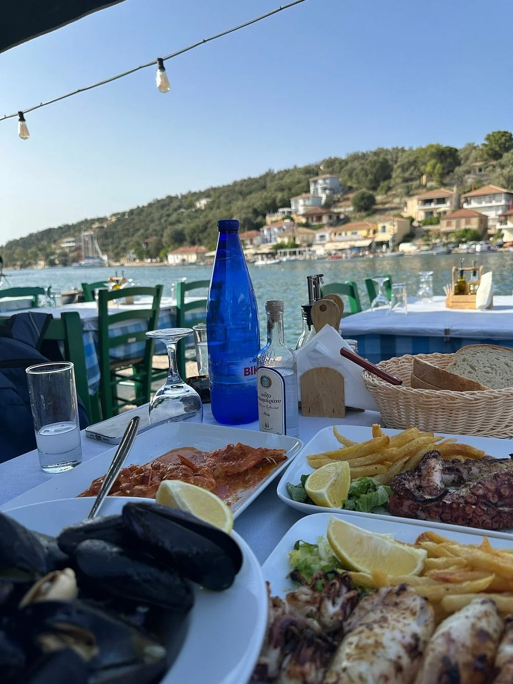 Local taverna with traditional Greek food