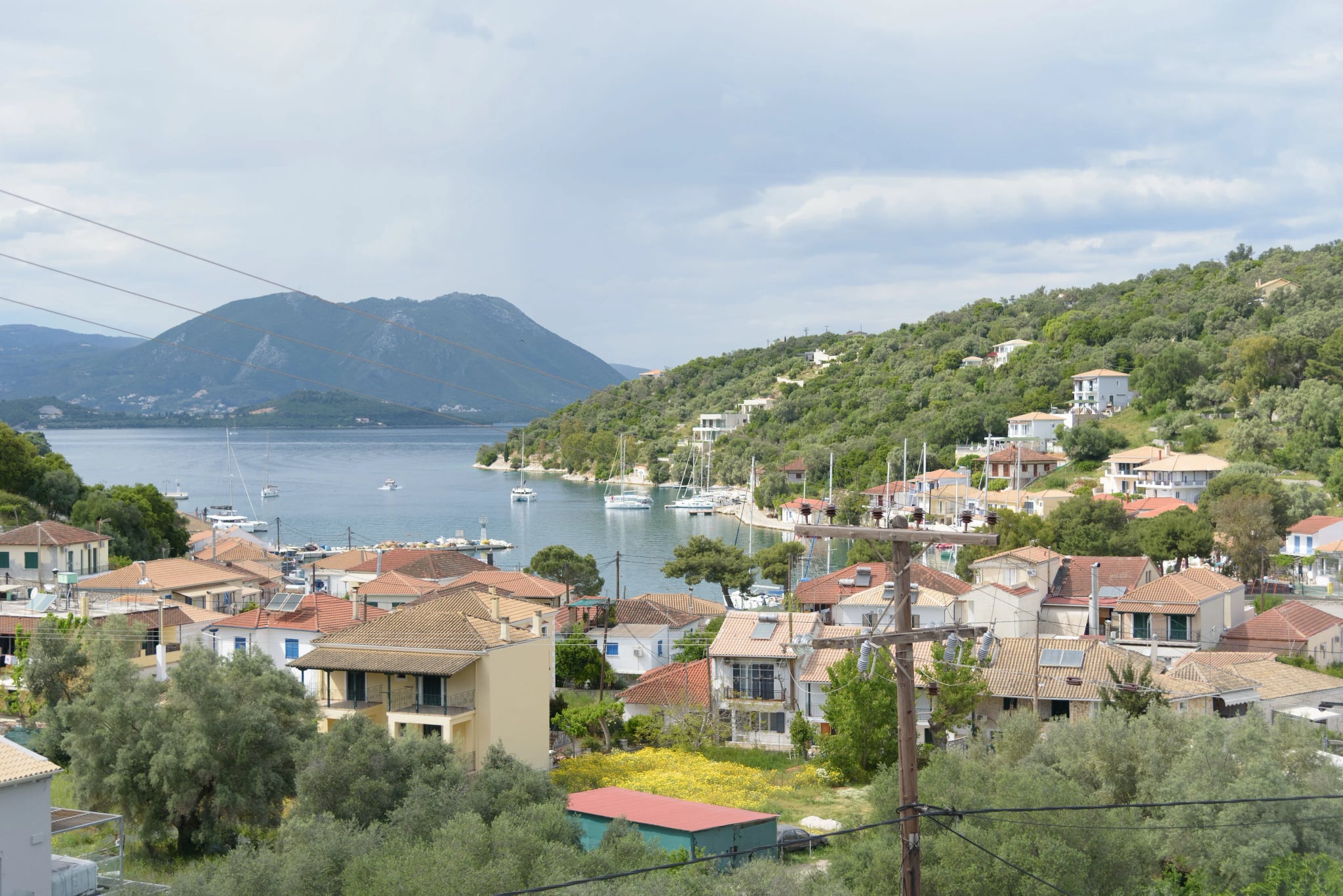 Aerial view of Meganisi island